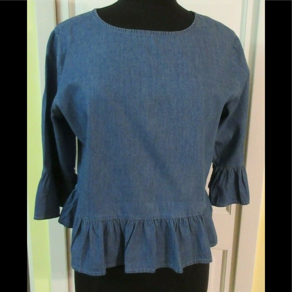 dizzy lizzy Tops - Dizzy Lizzy tunic top ruffle sleeve size large